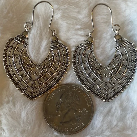 Elegant Silver Earrings - Picture 4 of 5